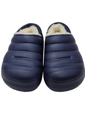FOAMWALK Toddler Boy's Fur Lined Clog with Faux Shearling Lining Blue Size 5/6